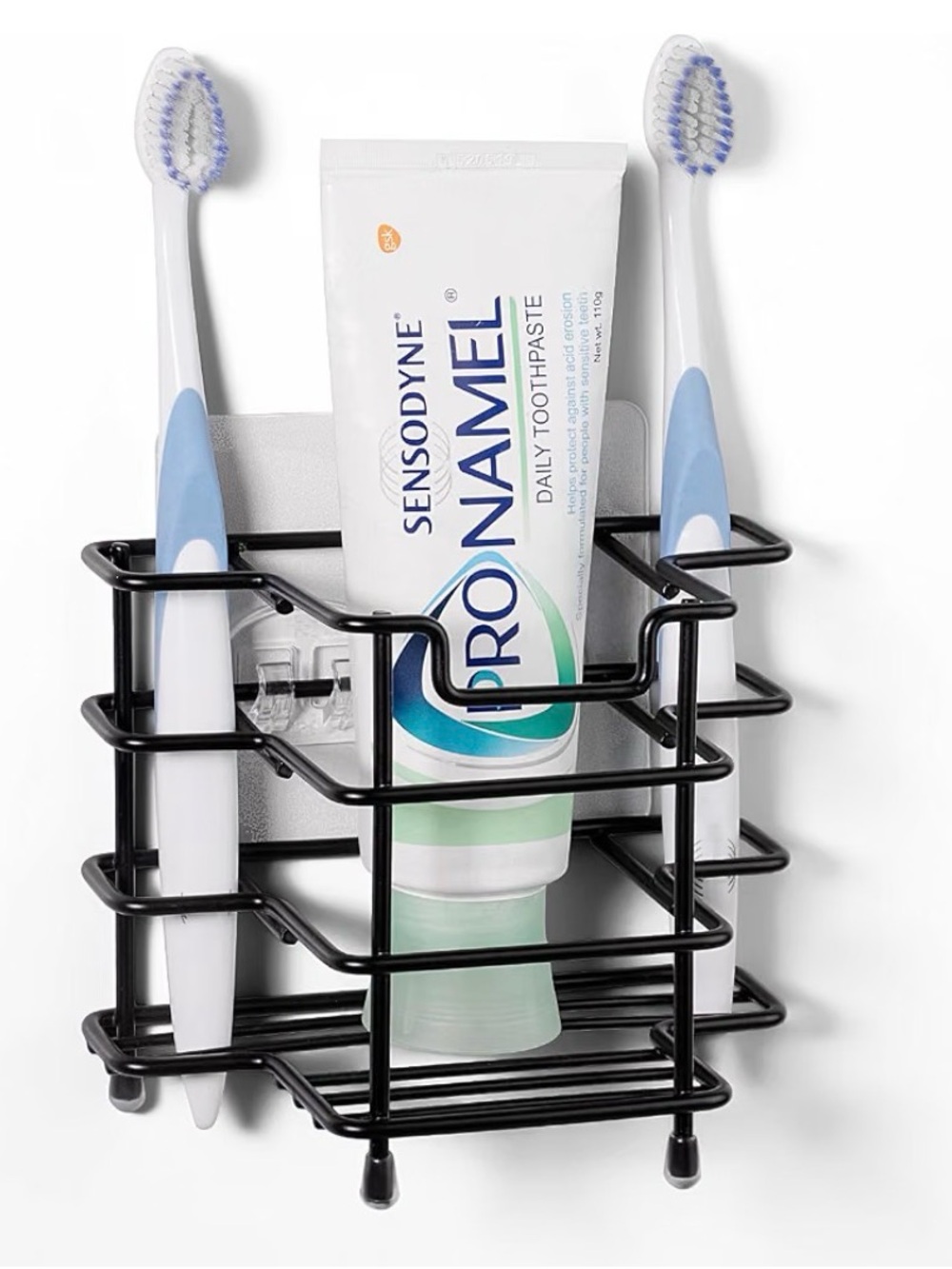 New Toothbrush & Toothpaste Organizer - Black